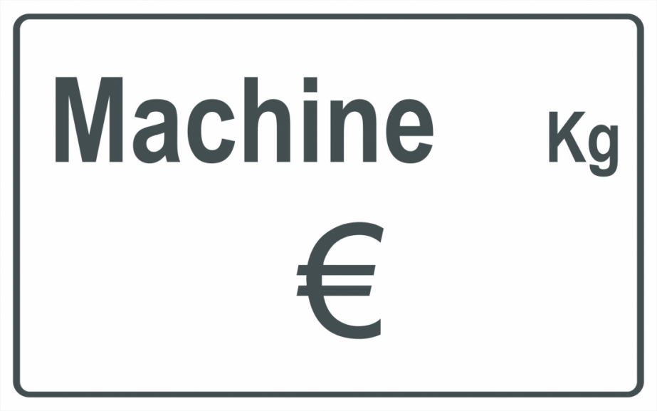 Panneau Affichage Prix/Capacité Machine standard